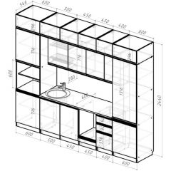 Кухонный гарнитур Паола люкс 3000 мм в Тарко-Сале - tarko-sale.mebel24.online | фото 2