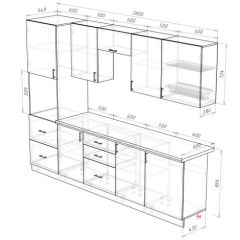 Кухонный гарнитур Прованс (2.8 м) с карнизом в Тарко-Сале - tarko-sale.mebel24.online | фото 3