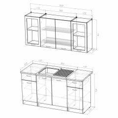 Кухонный гарнитур Сабрина стандарт 1600 в Тарко-Сале - tarko-sale.mebel24.online | фото 3