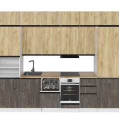 Кухонный гарнитур Сапфир экстра 3000 мм в Тарко-Сале - tarko-sale.mebel24.online | фото 3