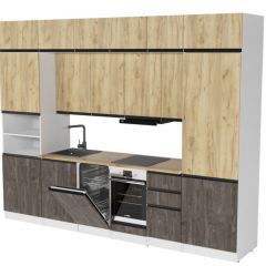 Кухонный гарнитур Сапфир экстра 3000 мм в Тарко-Сале - tarko-sale.mebel24.online | фото 4
