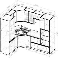 Кухонный гарнитур Сиена оптима 1800х2400 мм в Тарко-Сале - tarko-sale.mebel24.online | фото 2