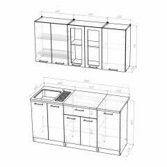 Кухонный гарнитур Светлана стандарт 1600 в Тарко-Сале - tarko-sale.mebel24.online | фото 3