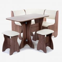 ТЮЛЬПАН МИНИ Кухонный уголок (кожзам-Борнео крем) в Тарко-Сале - tarko-sale.mebel24.online | фото 3