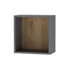 Квадро ПЛ-1 Полка (ЛДСП графит-дуб крафт золотой) в Тарко-Сале - tarko-sale.mebel24.online | фото