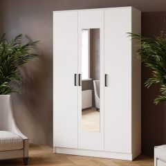 ЛАРС Шкаф комбинированный 1,2 с зеркалом Белый в Тарко-Сале - tarko-sale.mebel24.online | фото