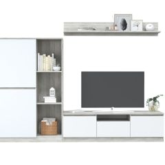 ЛОРИ Гостиная модульная (дуб серый/белый) в Тарко-Сале - tarko-sale.mebel24.online | фото