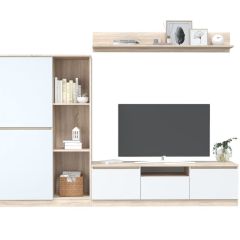 ЛОРИ Гостиная модульная (дуб сонома светлый/белый) в Тарко-Сале - tarko-sale.mebel24.online | фото