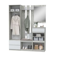 ЛОРИ Прихожая модульная (дуб серый/белый) в Тарко-Сале - tarko-sale.mebel24.online | фото 2