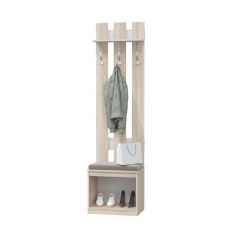 ЛОРИ Прихожая модульная (дуб сонома светлый/белый) в Тарко-Сале - tarko-sale.mebel24.online | фото 4