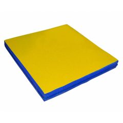 Мат гимнастический 1х1х0,05м цв. синий-желтый в Тарко-Сале - tarko-sale.mebel24.online | фото 1