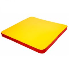 Мат гимнастический 1,36х1,36х0,08м складной закругленные углы цв. красный-желтый (для ДСК Игрунок) в Тарко-Сале - tarko-sale.mebel24.online | фото