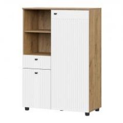 МИЛАН Гостиная (Дуб Золотой/Белый Матовый) в Тарко-Сале - tarko-sale.mebel24.online | фото 4