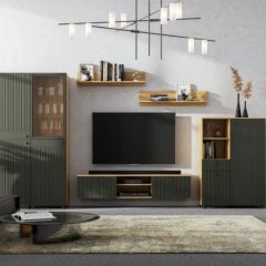 МИЛАН Гостиная (Дуб Золотой/Олива софт) модульная в Тарко-Сале - tarko-sale.mebel24.online | фото