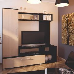 Мини-стенка Линда (венге/дуб млечный) в Тарко-Сале - tarko-sale.mebel24.online | фото 2