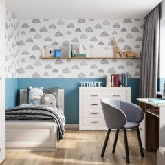 Модульная детская MALTA (Лиственница сибирская/орех лион) в Тарко-Сале - tarko-sale.mebel24.online | фото
