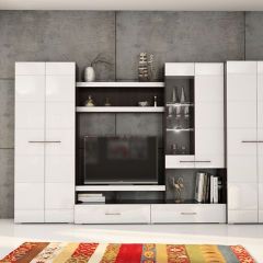 Модульная гостиная Фиеста (Венге/Белый глянец) в Тарко-Сале - tarko-sale.mebel24.online | фото 6