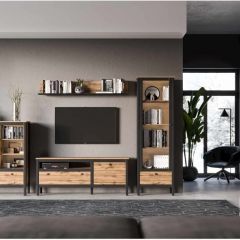 Модульная гостиная LOFT (дуб вотан) в Тарко-Сале - tarko-sale.mebel24.online | фото