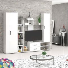 Шкаф Торонто (Белый текстурный) в Тарко-Сале - tarko-sale.mebel24.online | фото 2