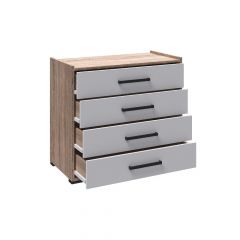 Модульная Спальня Соната (Белый/Дуб сонома) в Тарко-Сале - tarko-sale.mebel24.online | фото 8