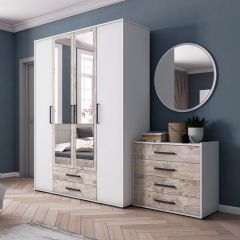 Модульная Спальня Соната (Белый/Дуб юкон) в Тарко-Сале - tarko-sale.mebel24.online | фото 3