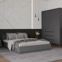 МОРИ КРМ 1600.1/1 Кровать (настил) графит в Тарко-Сале - tarko-sale.mebel24.online | фото