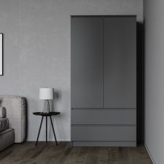 МОРИ МШ 900.1 Шкаф (графит) в Тарко-Сале - tarko-sale.mebel24.online | фото 2