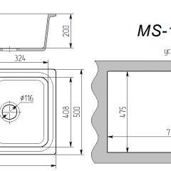 Мойка кухонная MS-12 (780х495) в Тарко-Сале - tarko-sale.mebel24.online | фото 3