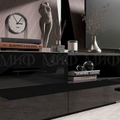 НИКОЛЬ Тумба ТВ (Черный глянец/Черный) в Тарко-Сале - tarko-sale.mebel24.online | фото 3