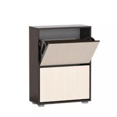 Обувница №3 (Белый Текстурный/Дуб Крафт Золотой) в Тарко-Сале - tarko-sale.mebel24.online | фото 2