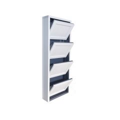 Обувница Комфорт Ф 001 Фасад 3D Жалюзи (4 секции) в Тарко-Сале - tarko-sale.mebel24.online | фото