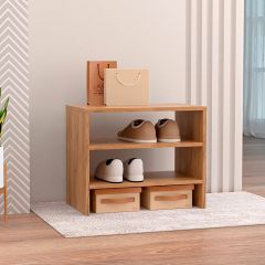 Обувница открытая 550 (ЛДСП Дуб крафт золотой) в Тарко-Сале - tarko-sale.mebel24.online | фото