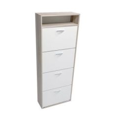 Обувница ПО-2 "Приветливая", мод.2 (Дуб сонома/Белый) в Тарко-Сале - tarko-sale.mebel24.online | фото