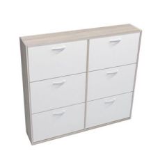 Обувница ПО-4 "Приветливая", мод.4 (Дуб сонома/Белый) в Тарко-Сале - tarko-sale.mebel24.online | фото