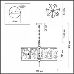 Подвесная люстра Odeon Light Elegante 4878/7 в Тарко-Сале - tarko-sale.mebel24.online | фото 4