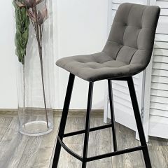 Полубарный стул CHILLI-QB SQUARE графит #14, велюр / черный каркас (H=66cm) М-City в Тарко-Сале - tarko-sale.mebel24.online | фото 4