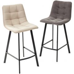Полубарный стул CHILLI-QB SQUARE графит #14, велюр / черный каркас (H=66cm) М-City в Тарко-Сале - tarko-sale.mebel24.online | фото 5