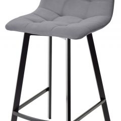 Полубарный стул CHILLI-QB SQUARE серый #27, велюр / черный каркас (H=66cm) М-City в Тарко-Сале - tarko-sale.mebel24.online | фото