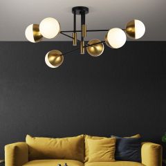 Потолочная люстра Eurosvet Nuvola 70129/6 латунь в Тарко-Сале - tarko-sale.mebel24.online | фото 3