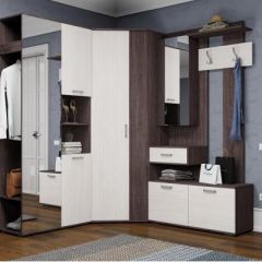 БРИЗ Прихожая (модульная) Анкор темный/Анкор белый в Тарко-Сале - tarko-sale.mebel24.online | фото 2
