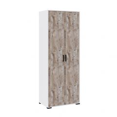 Прихожая Бриз Шкаф платяной (Белый/ Дуб юкон) в Тарко-Сале - tarko-sale.mebel24.online | фото