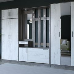 Прихожая ДИАНА-4 сек №10 (Ясень анкор/Дуб эльза) в Тарко-Сале - tarko-sale.mebel24.online | фото 5