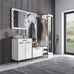 ЭНТЕР ЛОФТ Прихожая (модульная) Сосна белая Loft в Тарко-Сале - tarko-sale.mebel24.online | фото