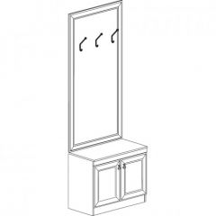 Шкаф для одежды открытый №620 "Инна" Денвер темный в Тарко-Сале - tarko-sale.mebel24.online | фото 3