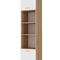 ИТАЛИЯ П-400 Пенал 2 дв. (Дуб сонома/Белый глянец) в Тарко-Сале - tarko-sale.mebel24.online | фото