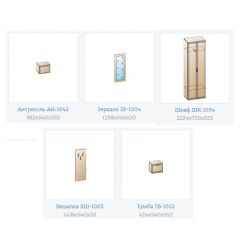 Прихожая Карина композиция 7 (Снежный ясень) в Тарко-Сале - tarko-sale.mebel24.online | фото 3