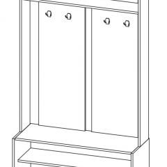 Прихожая Марица Модульная (ЯШ темный/ светлый) в Тарко-Сале - tarko-sale.mebel24.online | фото 4
