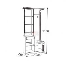 Прихожая Саша - 15 в Тарко-Сале - tarko-sale.mebel24.online | фото 2