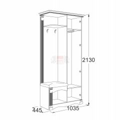 Прихожая Саша - 16 в Тарко-Сале - tarko-sale.mebel24.online | фото 2