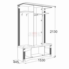 Прихожая Саша - 17 в Тарко-Сале - tarko-sale.mebel24.online | фото 2